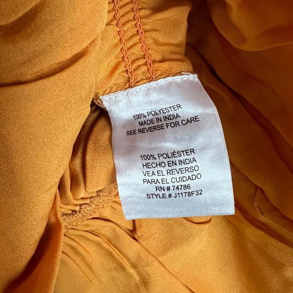 NWT Patrons of Peace Cropped Floral Smocked Ruffle Top Marigold Size Small S NEW - Picture 8 of 15